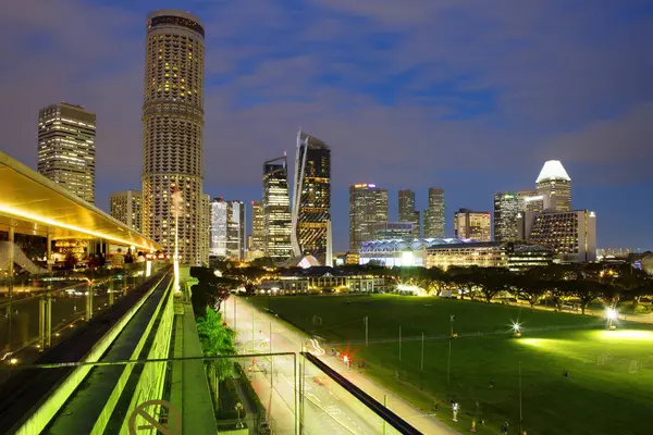 Singapore 2018 Wolkenkrabbers Het Klassement Van Meeste Hoogbouw Steden Wereld — Stockfoto