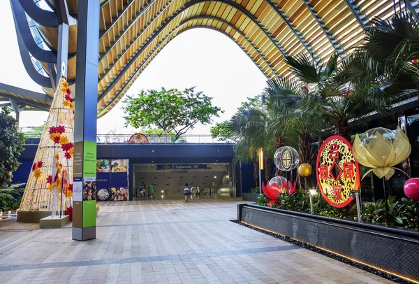 Singapore 2018 Der Eingang Zur Bahn Einkaufszentrum Die Esplanade Die — Stockfoto