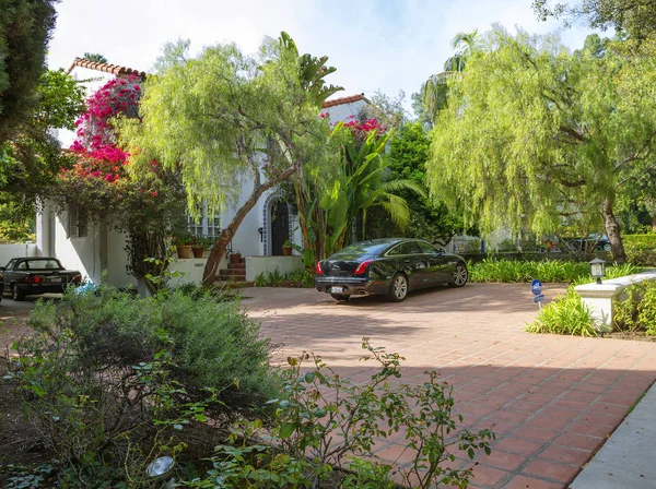 Los Angeles Usa 2016 Charming Beverly Hills Mansions Беверли Хиллз — стоковое фото