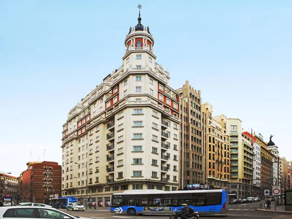 Мадрид Іспанія 2020 Будівля Майдані Spain Одна Центральних Площ Мадрида — стокове фото