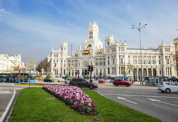Madrid España 2020 Palacio Cibeles Palacio Cibeles Una Obra Maestra — Foto de Stock