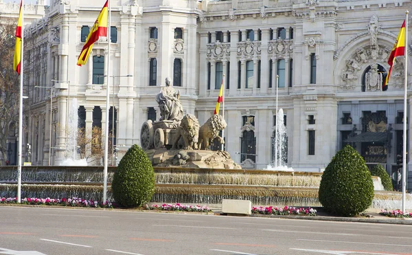 Madrid Spain 2020 Fountain Cibeles Фонтан Сібелеса Побудований 1782 Році — стокове фото