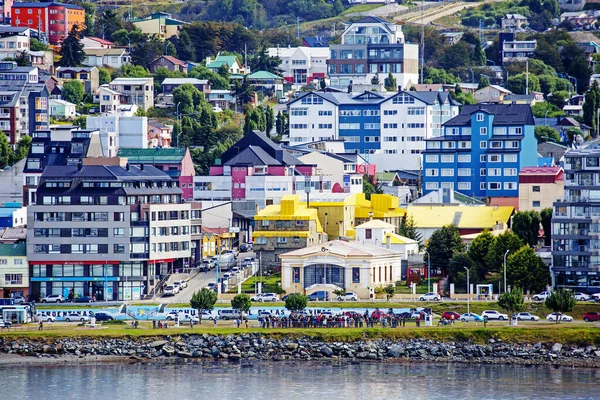 Ushuaia Argentina 2020 Vista Desde Mar Ushuaia Ciudad Más Austral — Foto de Stock