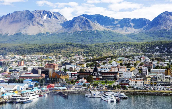 Ushuaia Argentina 2020 City View Sea Ушуайя Самый Южный Город — стоковое фото