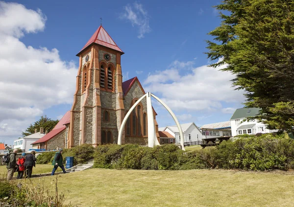 Port Stanley Falkland Adaları 2020 Christ Church Katedrali Christ Church Telifsiz Stok Fotoğraflar