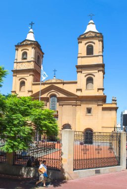 Buenos Aires, Arjantin, 03 / 02 / 2020, Santo Domingo manastırı. Santo Domingo Bazilikası ve manastırı neo-klasik tarzda inşa edilmiş bir Katolik kilisesidir. 1856 'da kuruldu..
