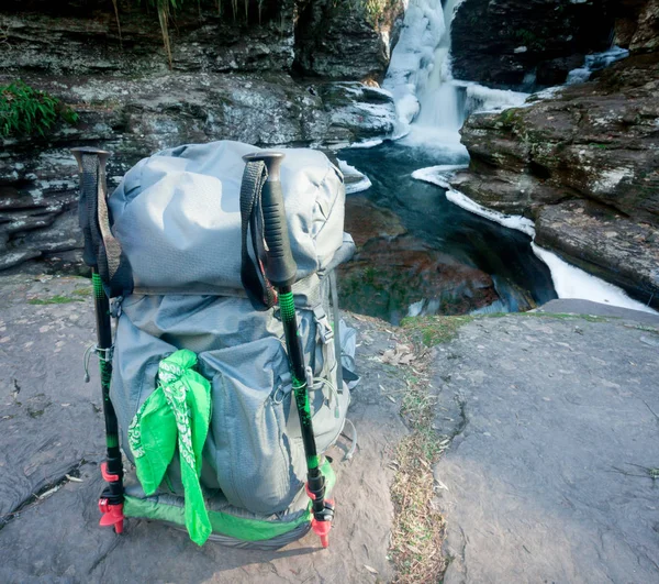 Backpack On The Rocks — Stock Photo, Image
