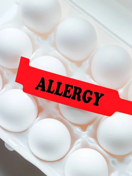 卵の食物アレルギー — ストック写真