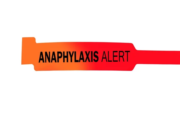 Anafilaksi uyarı bilezik — Stok fotoğraf