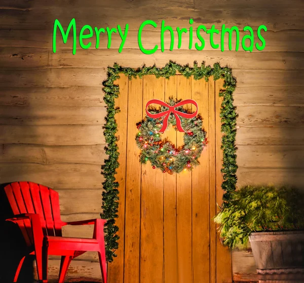 Buon Natale porta — Foto Stock