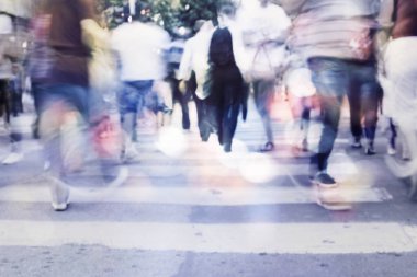 zebra Hareket Bulanıklığı, bulanıklık soyut insanlar arka plan, bir sokakta yürüyen insanların tanınmaz siluetleri üzerinde yaya