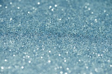 Mavi parlak Noel ışıkları. Bulanık arka plan