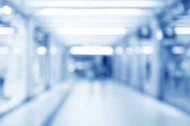 soyut odaklanmış bulanık teknoloji alan arkaplanı, boş iş koridoru veya alışveriş merkezi. Tıp ve hastane koridoru modern laboratuarla (klinik) odaklanmış değil)