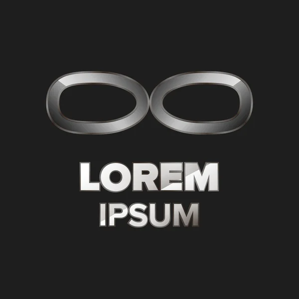 Logo gafas metálicas — Archivo Imágenes Vectoriales