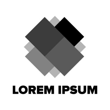 Soyut dikdörtgen logosu