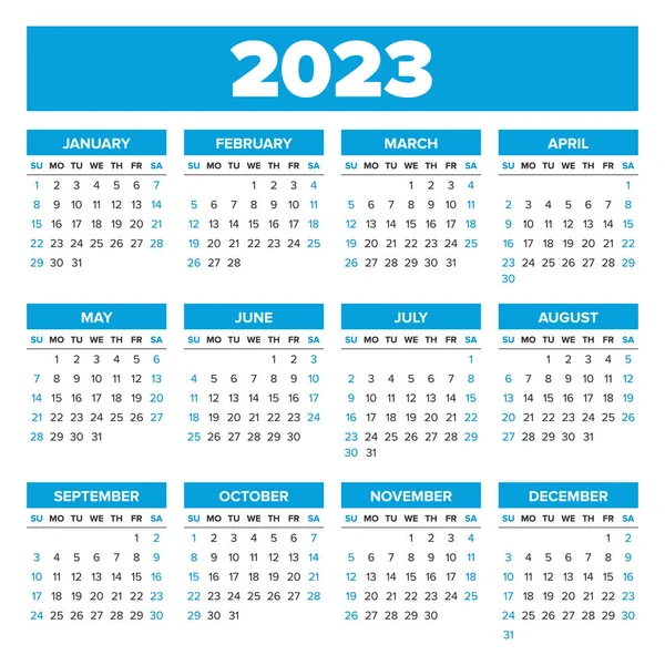 2023 Calendar, Royalty-Free 2023 Calendar Vector Images & Drawings | Depositphotos®