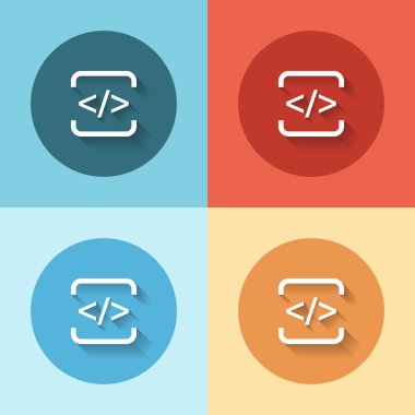 HTML düz Icon set