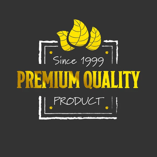 Logotyp jakości premium złote — Wektor stockowy
