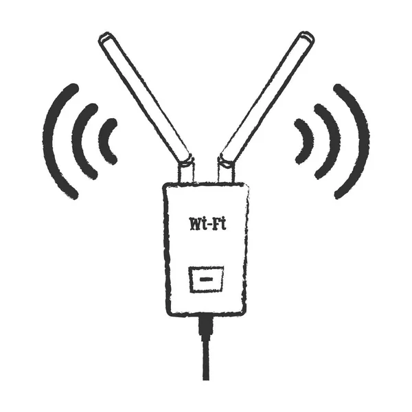 Icono Wi-Fi vintage — Archivo Imágenes Vectoriales