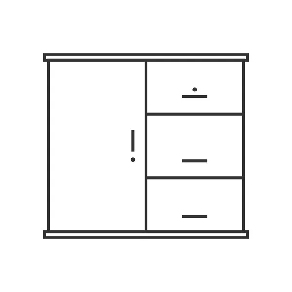 Ilustração do esboço do armário —  Vetores de Stock