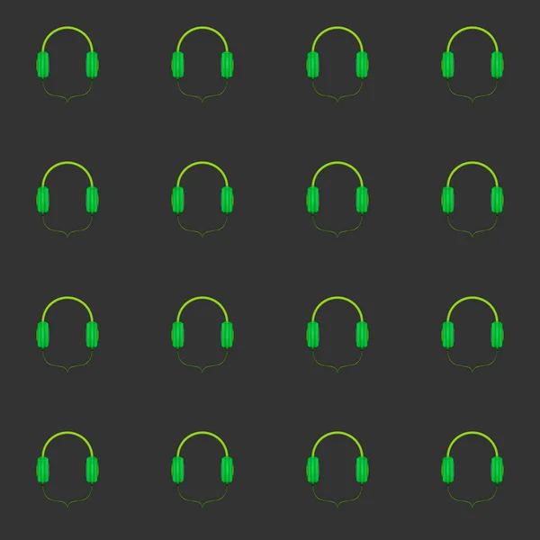 Headphones seamless pattern — Stock Vector