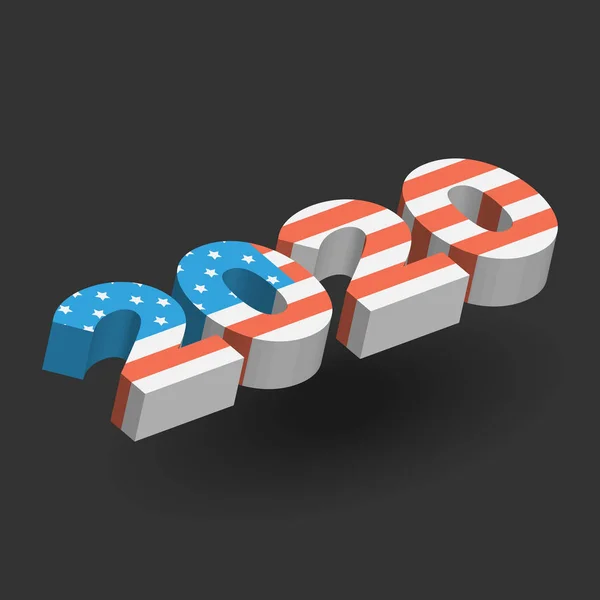 Νέο έτος πινακίδα με υφή σημαίας ΗΠΑ — Διανυσματικό Αρχείο