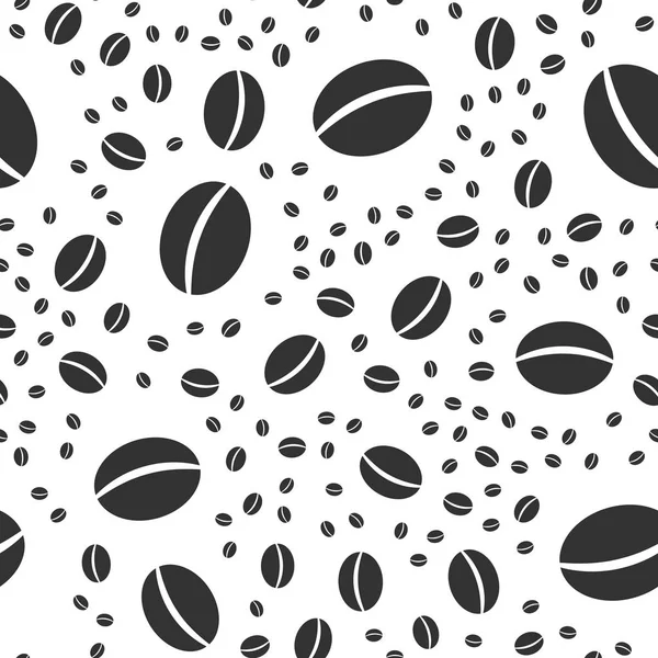 Granos de café patrón sin costura — Vector de stock
