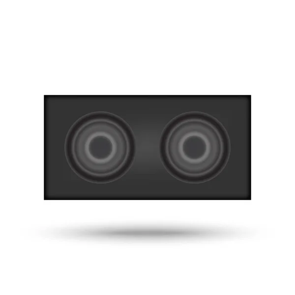 Altavoz de audio negro — Vector de stock