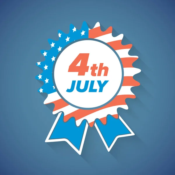 EE.UU. icono de premio Día de la Independencia o bandera — Vector de stock