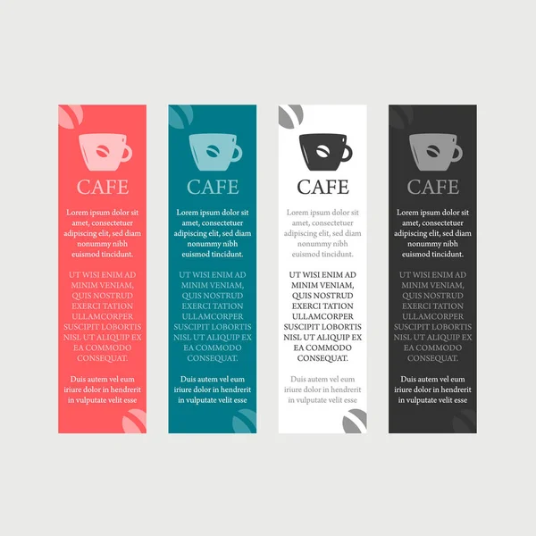 Café banner café — Vetor de Stock