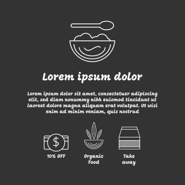 Yulaf lapası vintage afiş