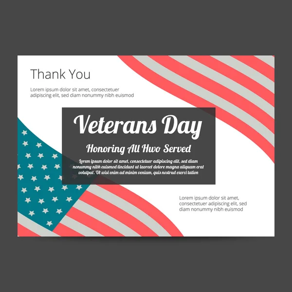 Banner do dia dos veteranos — Vetor de Stock