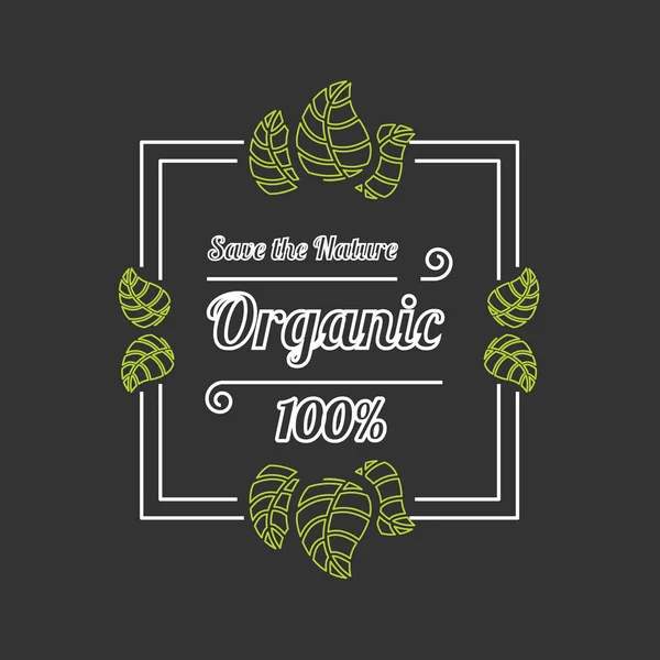 Banner o icono de esquema de alimentos orgánicos — Archivo Imágenes Vectoriales