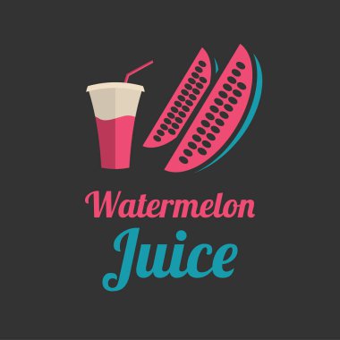 Karpuz suyu afiş veya menü