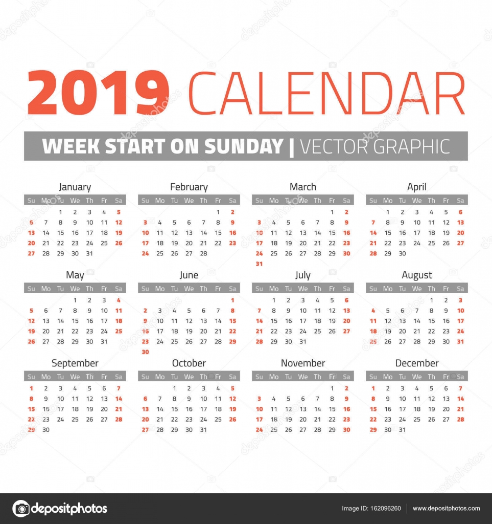 Simple 19 Year Calendar Stock Vector Image By C 123sasha Simple 19 Year Calendar Stock Vector Image By C 123sasha