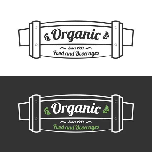 Bioélelmiszerek banner vagy a jel — Stock Vector