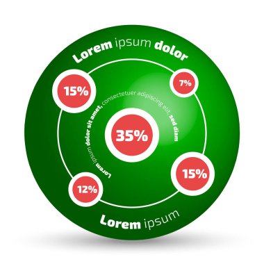 Üç boyutlu daire şekli Infographic