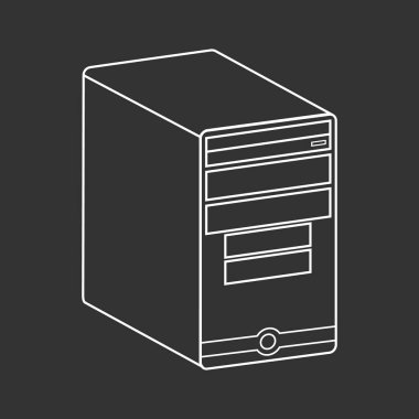 Masaüstü bilgisayar illüstrasyon özetlenen