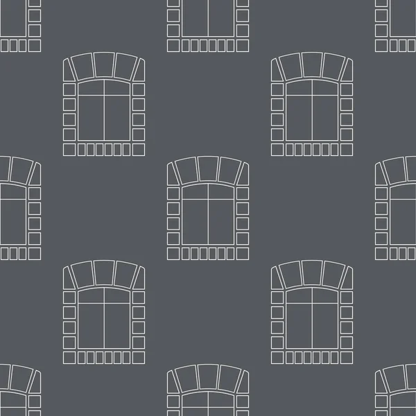 Windows on the wall seamless pattern — Stock Vector