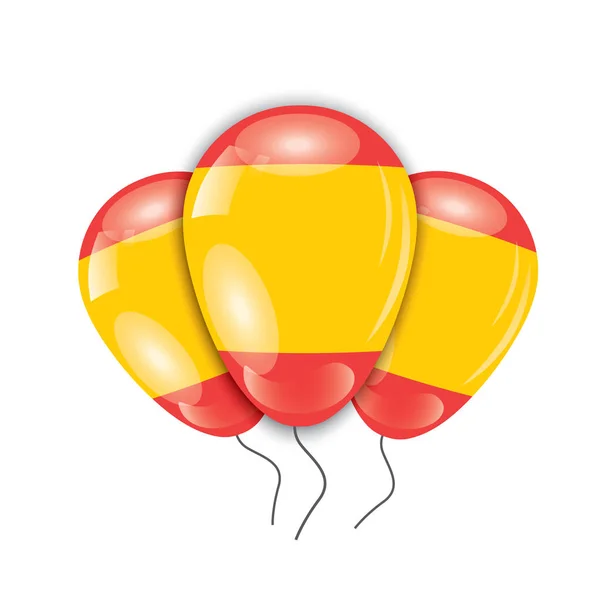 Palloncini con bandiera spagnola — Vettoriale Stock