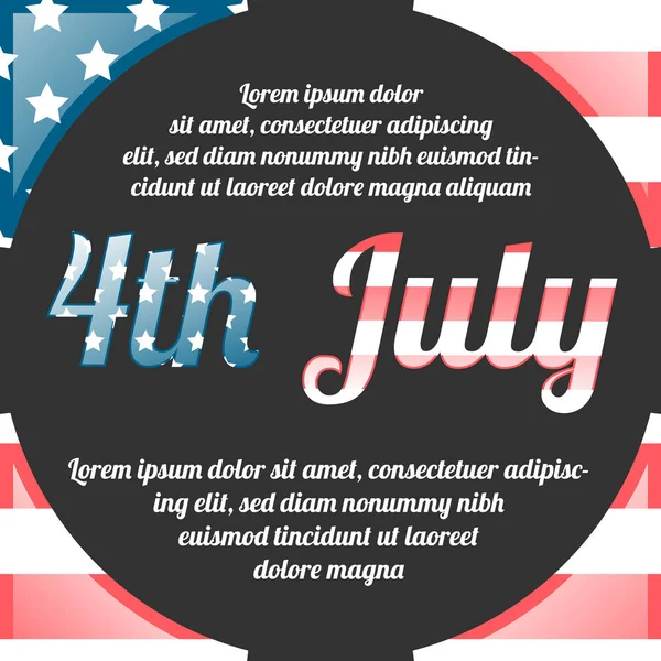 Pancarta del cuatro de julio — Vector de stock