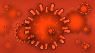 Kırmızıda Coronavirus 4k raster duvar kağıdı