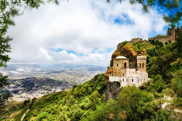 Norman Castle on Mount Erice — Stock Photo, Image