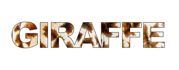 Giraffe Text With Pattern