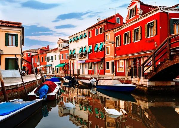 Kleurrijke Burano Sicilië Italië — Stockfoto
