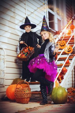 bir sihirbaz ve bir cadı