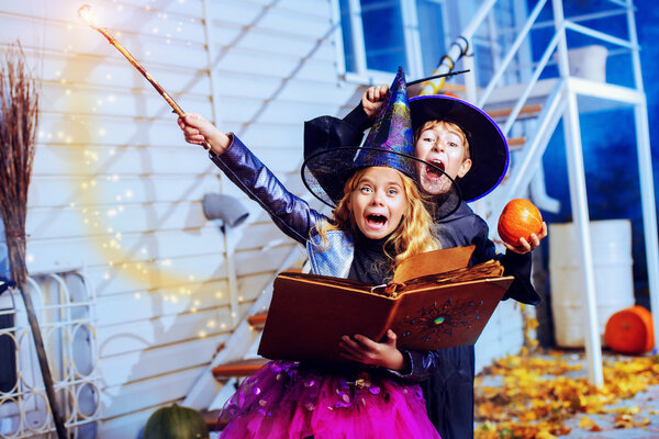 fun party. Happy children, halloween