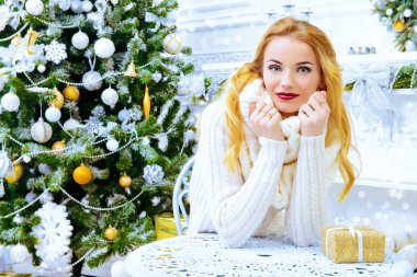 karlı güzellik. Noel ve yeni yıl hediye.