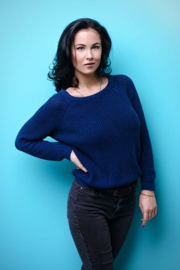 dark blue sweater
