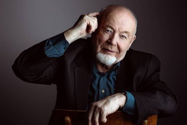 Babası portre. Yaşlılık kavramı.